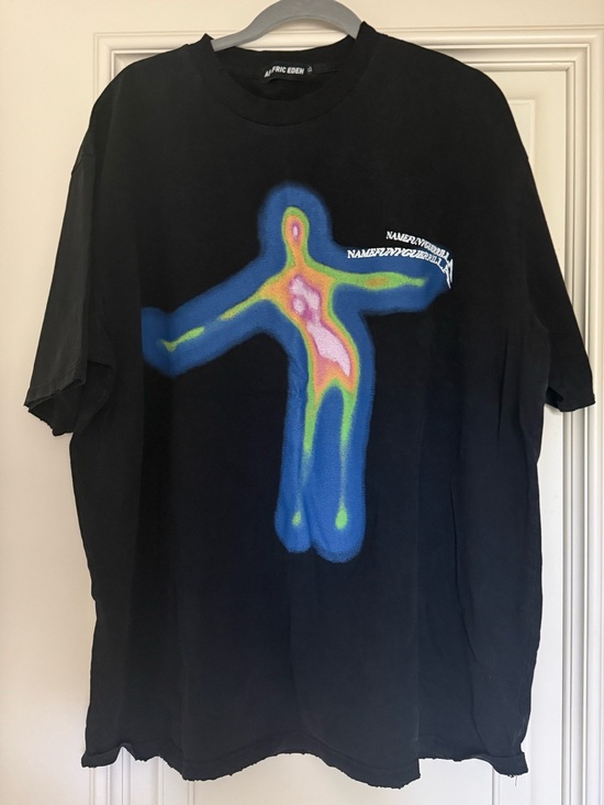 Aelfric Eden Other - AFRIC EDEN Graphic Oversized T-Shirt XL Black Streetwear Thermal Body Tee